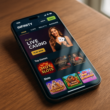 Infinity Casino - Mobile Platform Screenshot - iPhone Android Responsive Design